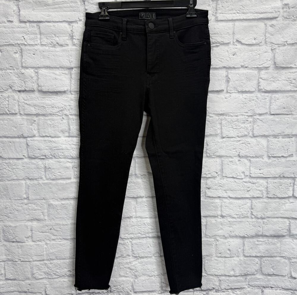 KUT from the Kloth Connie Fab Ankle Jeans Size 6 High Rise Black Raw Hem Stretch